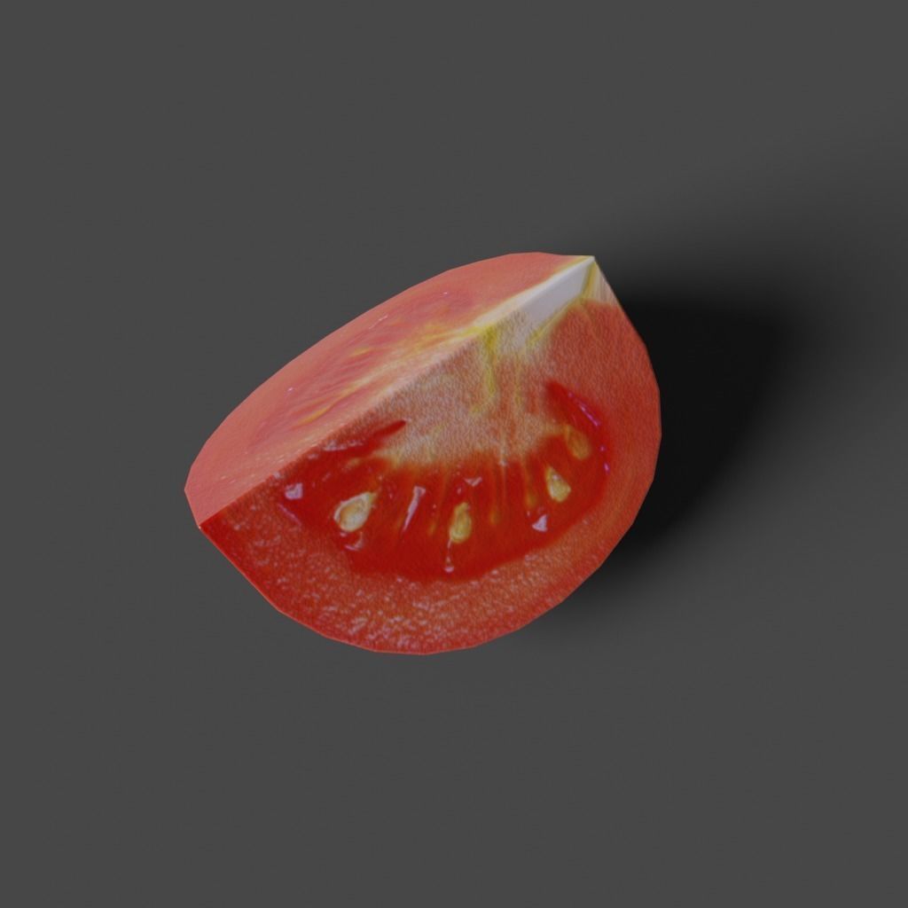 Low Poly Tomato photorealistic 3d model scene Low-poly 3D model_7