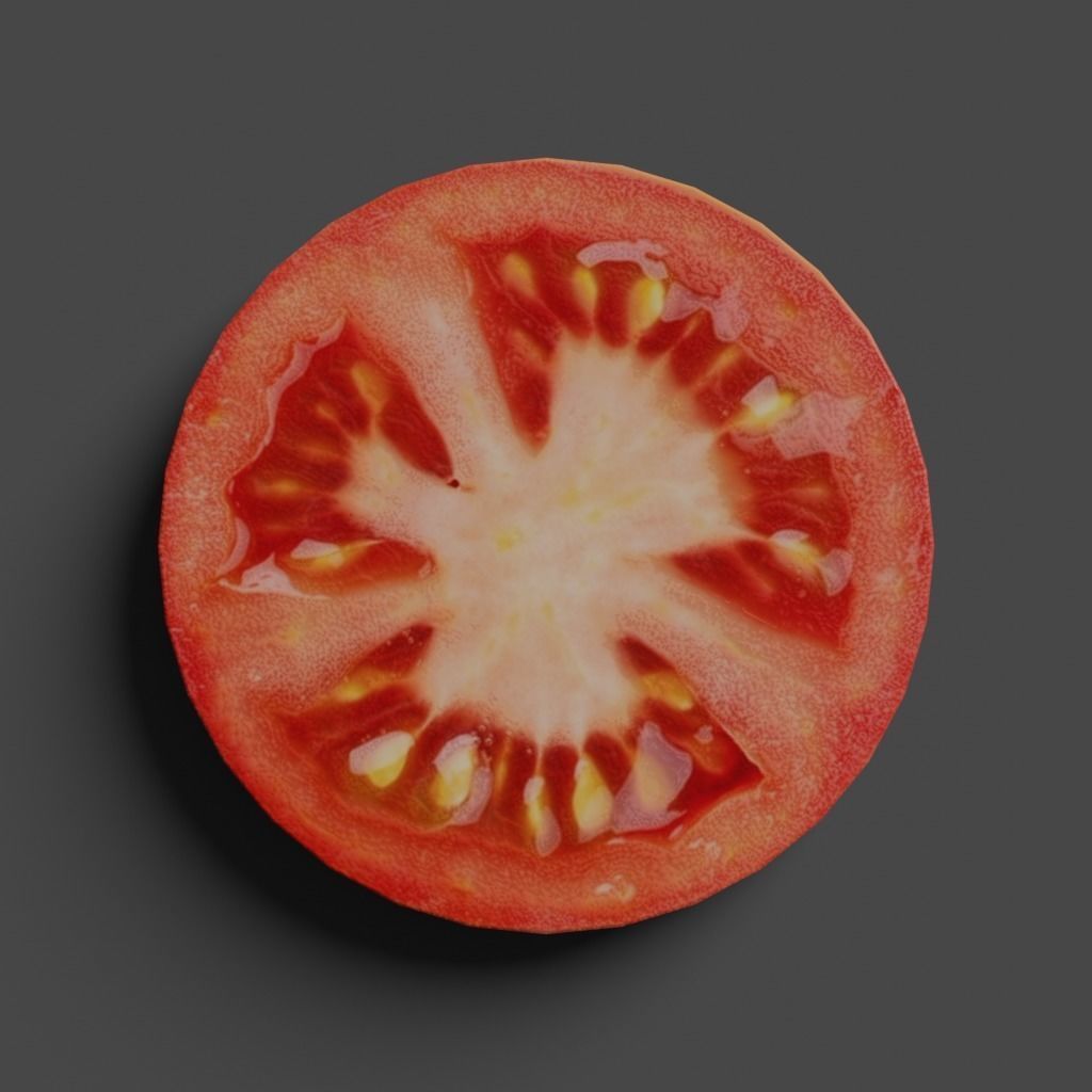 Low Poly Tomato photorealistic 3d model scene Low-poly 3D model_8