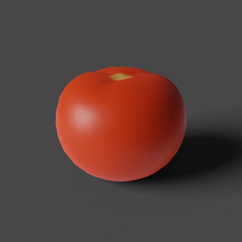 Low Poly Tomato photorealistic 3d model scene Low-poly 3D model_4