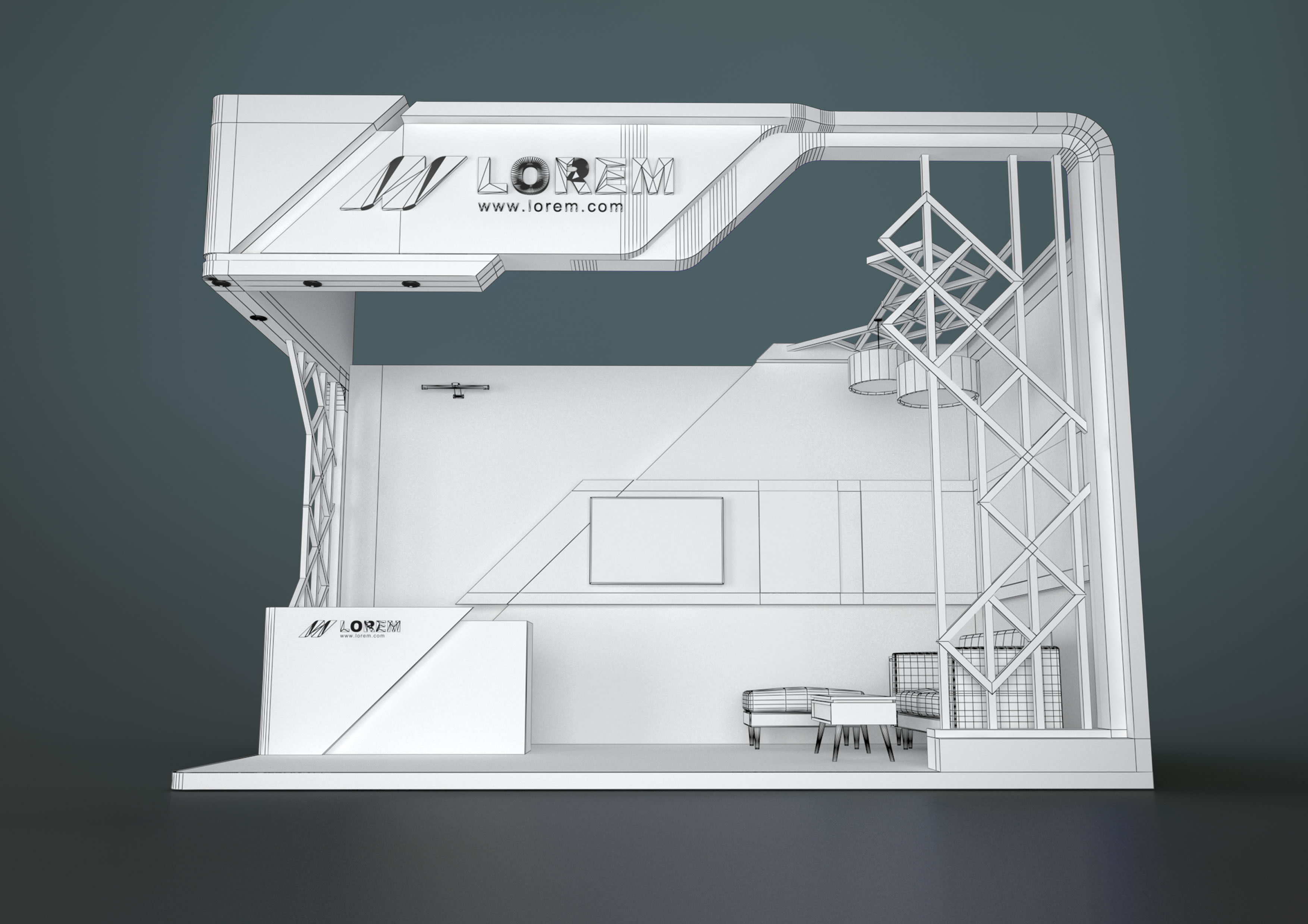 EXHIBITION STAND JIIP 18 sqm 3D model_5