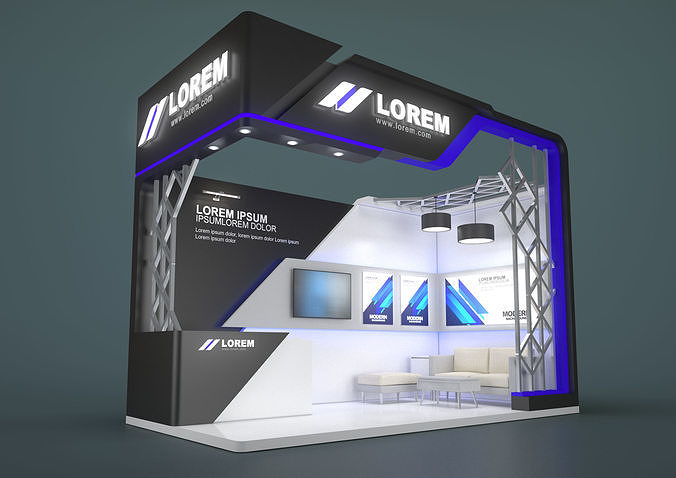 EXHIBITION STAND JIIP 18 sqm 3D model