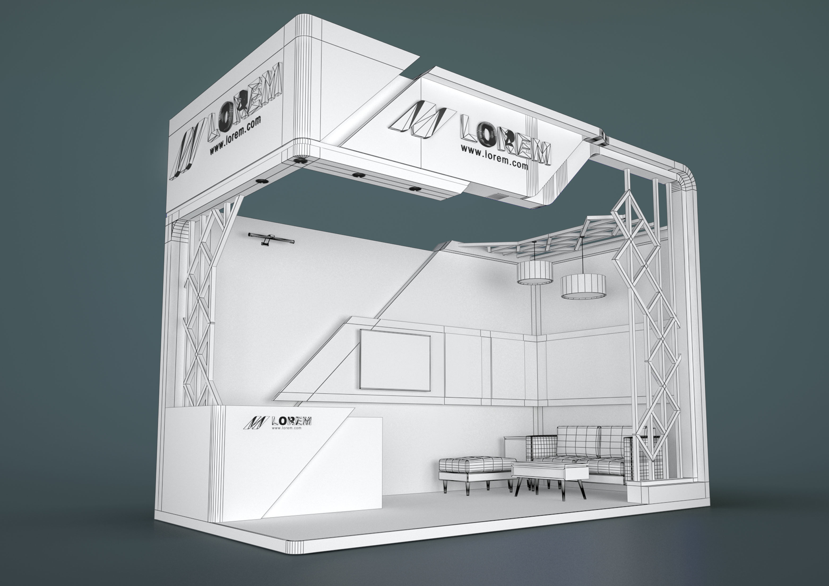 EXHIBITION STAND JIIP 18 sqm 3D model_4