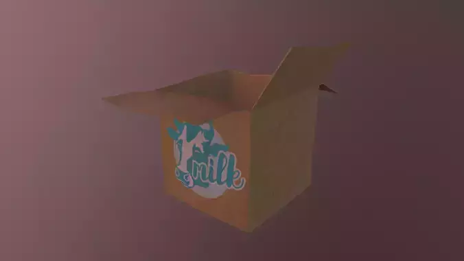 Cardboard box with logo