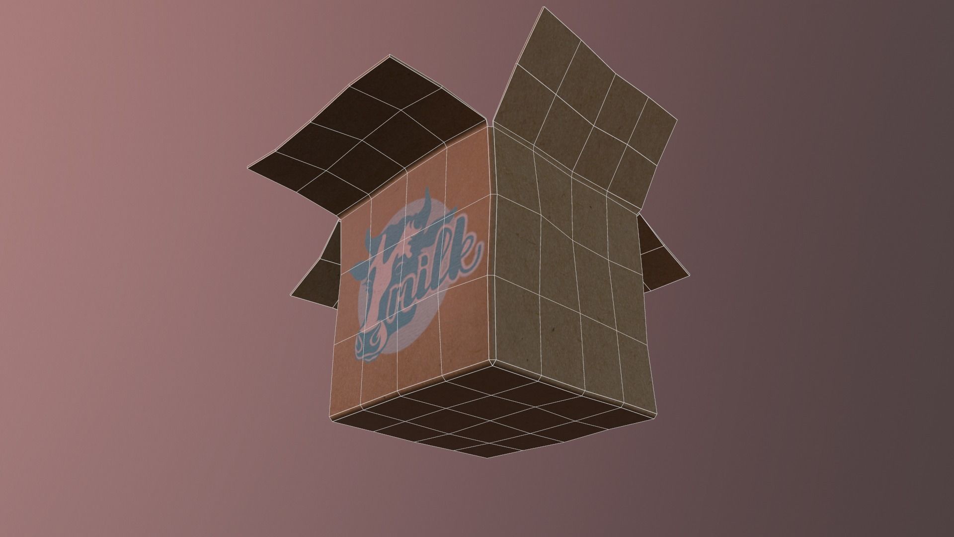 Cardboard box with logo Free low-poly 3D model_3