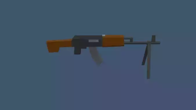 rpk74 ak rifle Low-poly 3D model
