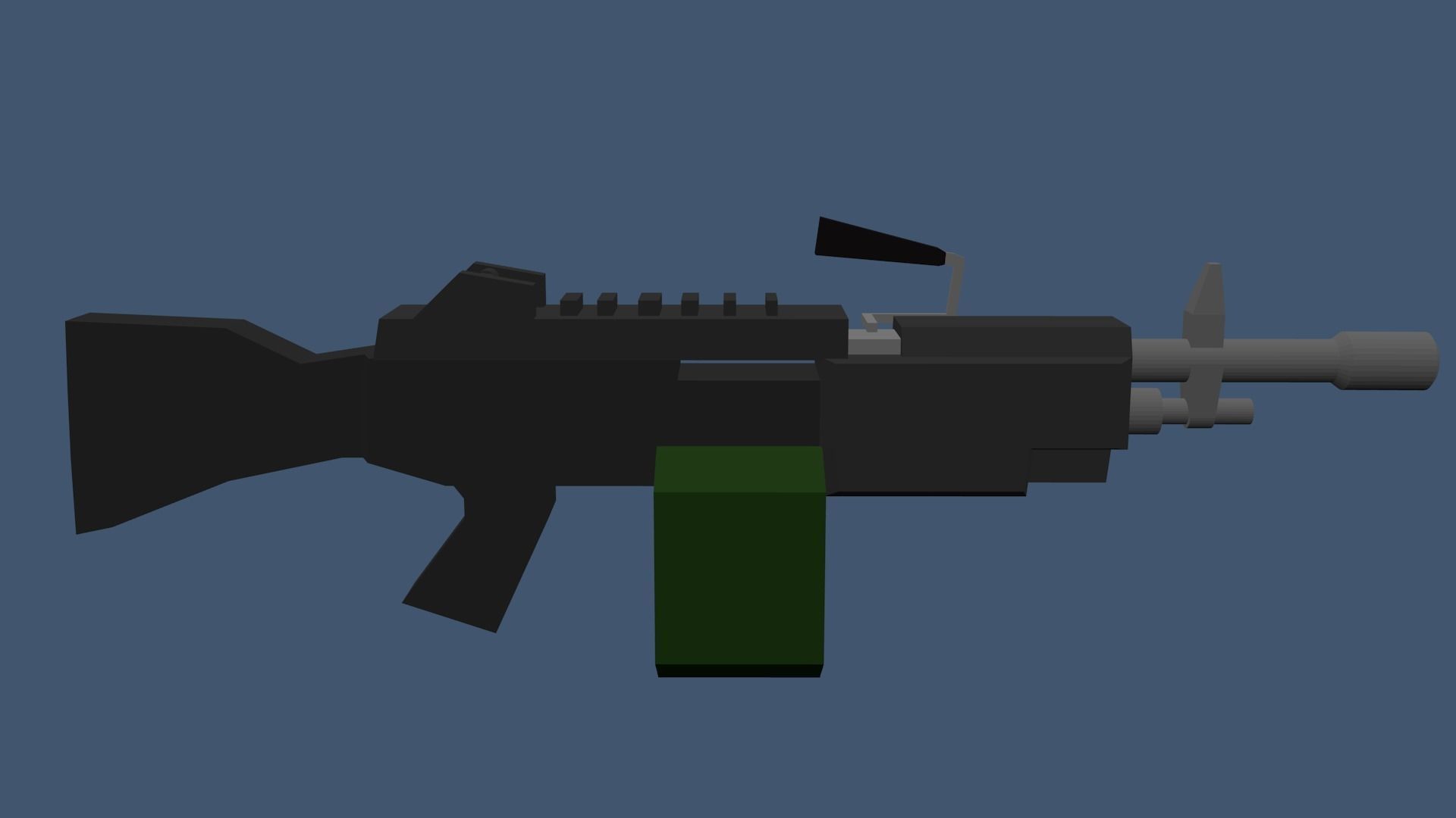 m249minimi gun Low-poly 3D model_1