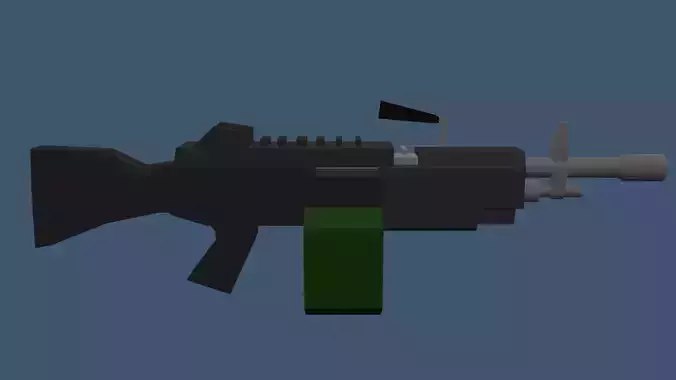 m249minimi gun Low-poly 3D model
