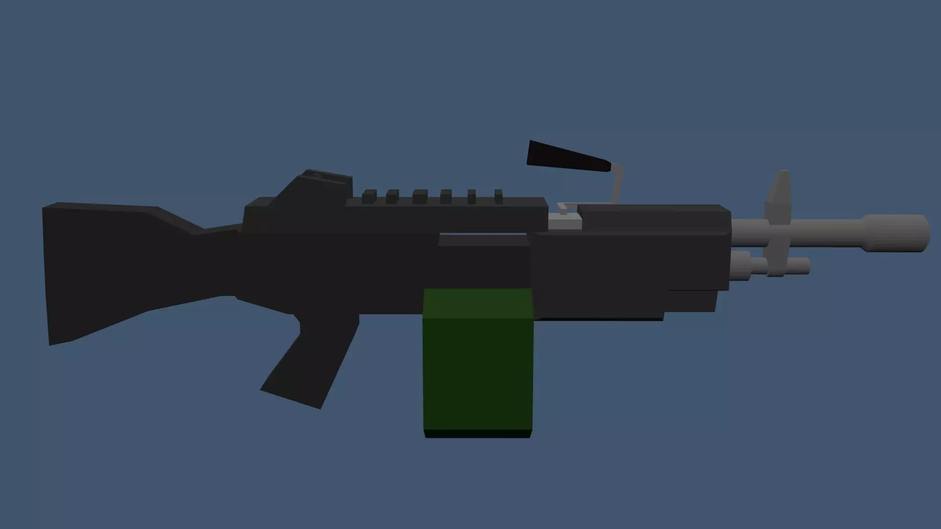 m249minimi gun Low-poly 3D model_0