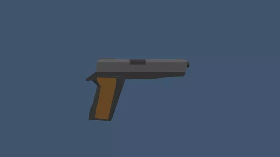 kolt1911 gun Low-poly 3D model_0