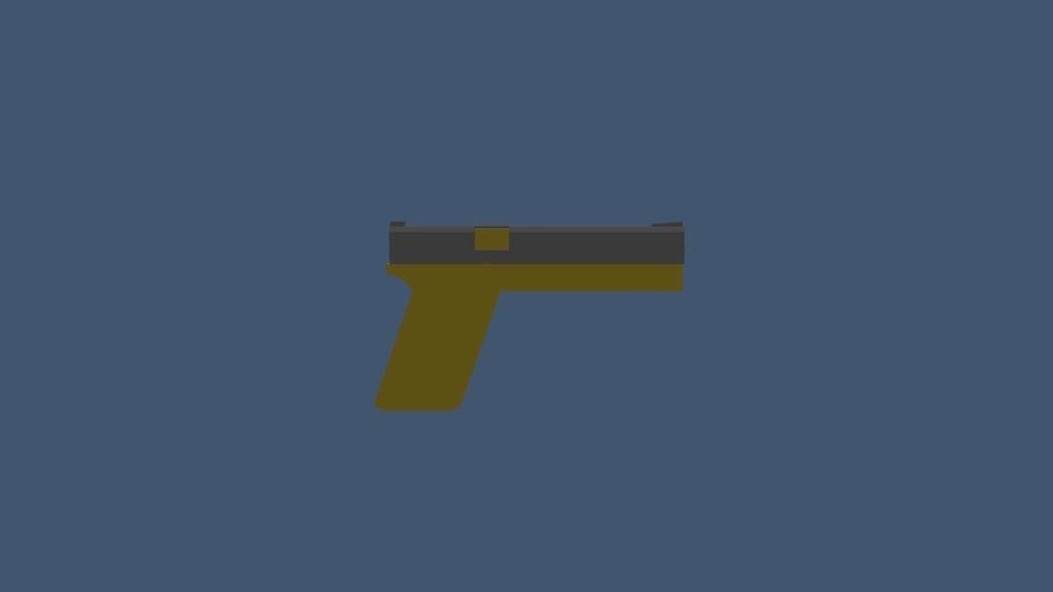 glock17 gun Low-poly 3D model_1