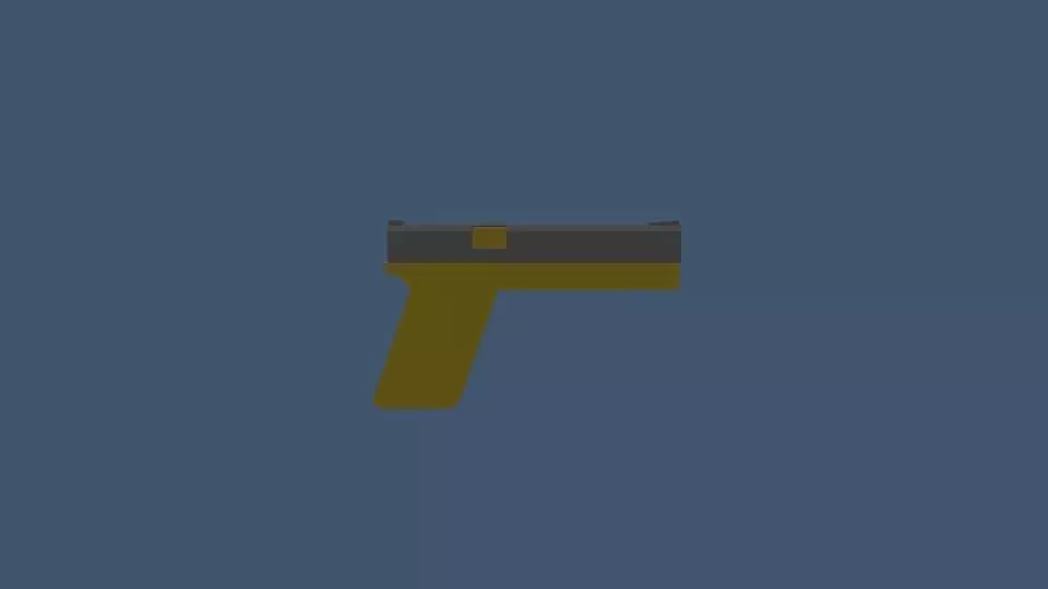 glock17 gun Low-poly 3D model_0