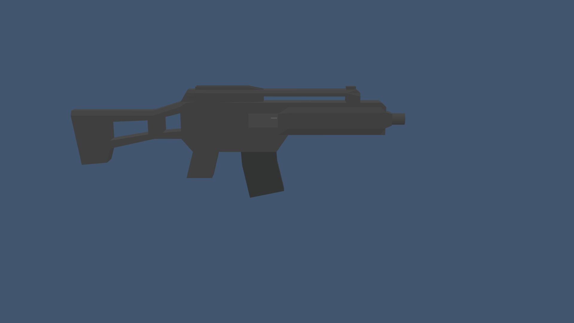 G36c Low poly gun Low-poly 3D model_1