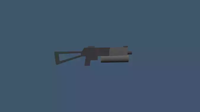 bizon gun Low-poly 3D model