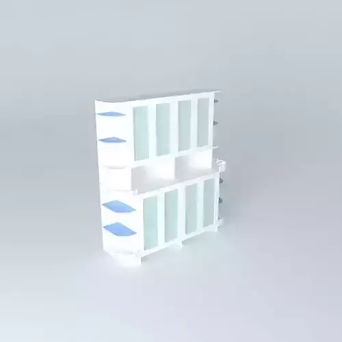 White glass cabinets