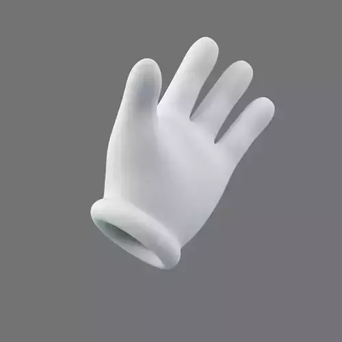 Cartoon Glove Hands Low Poly  4 fingers Low-poly 3D model