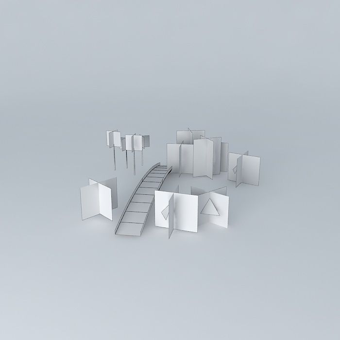 Flamengo Park walkway 3D model_4