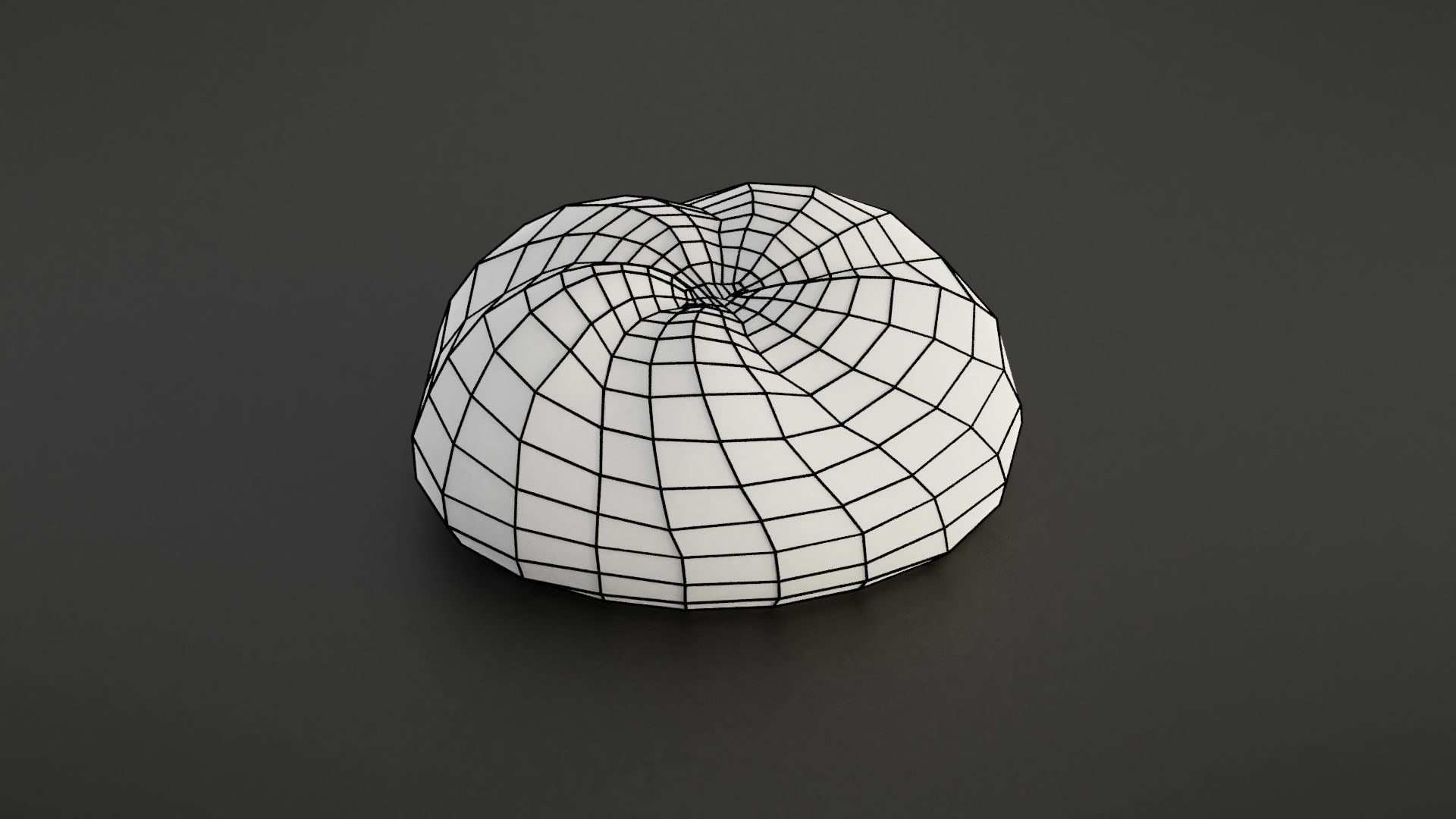 Kaiser bread roll Low-poly 3D model_23