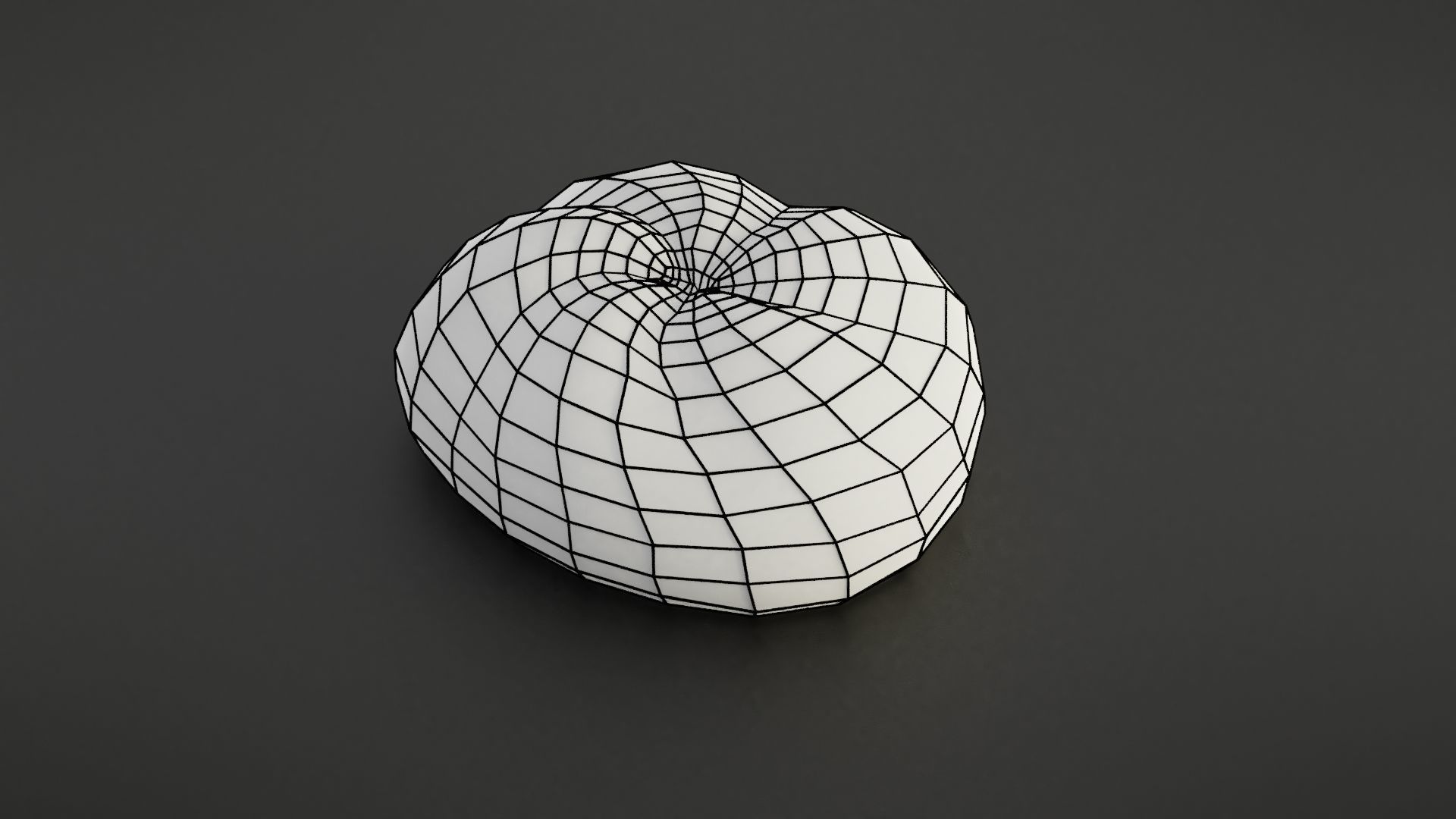 Kaiser bread roll Low-poly 3D model_38