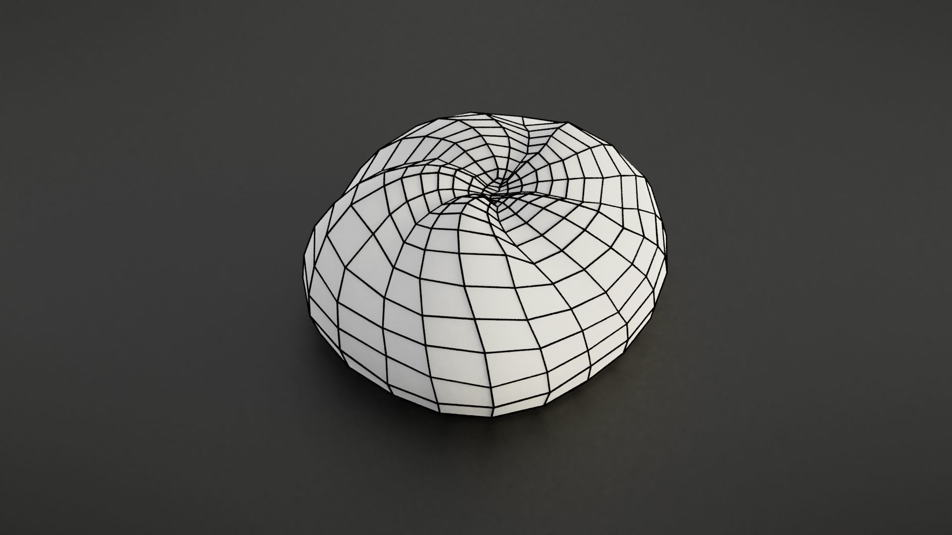 Kaiser bread roll Low-poly 3D model_27