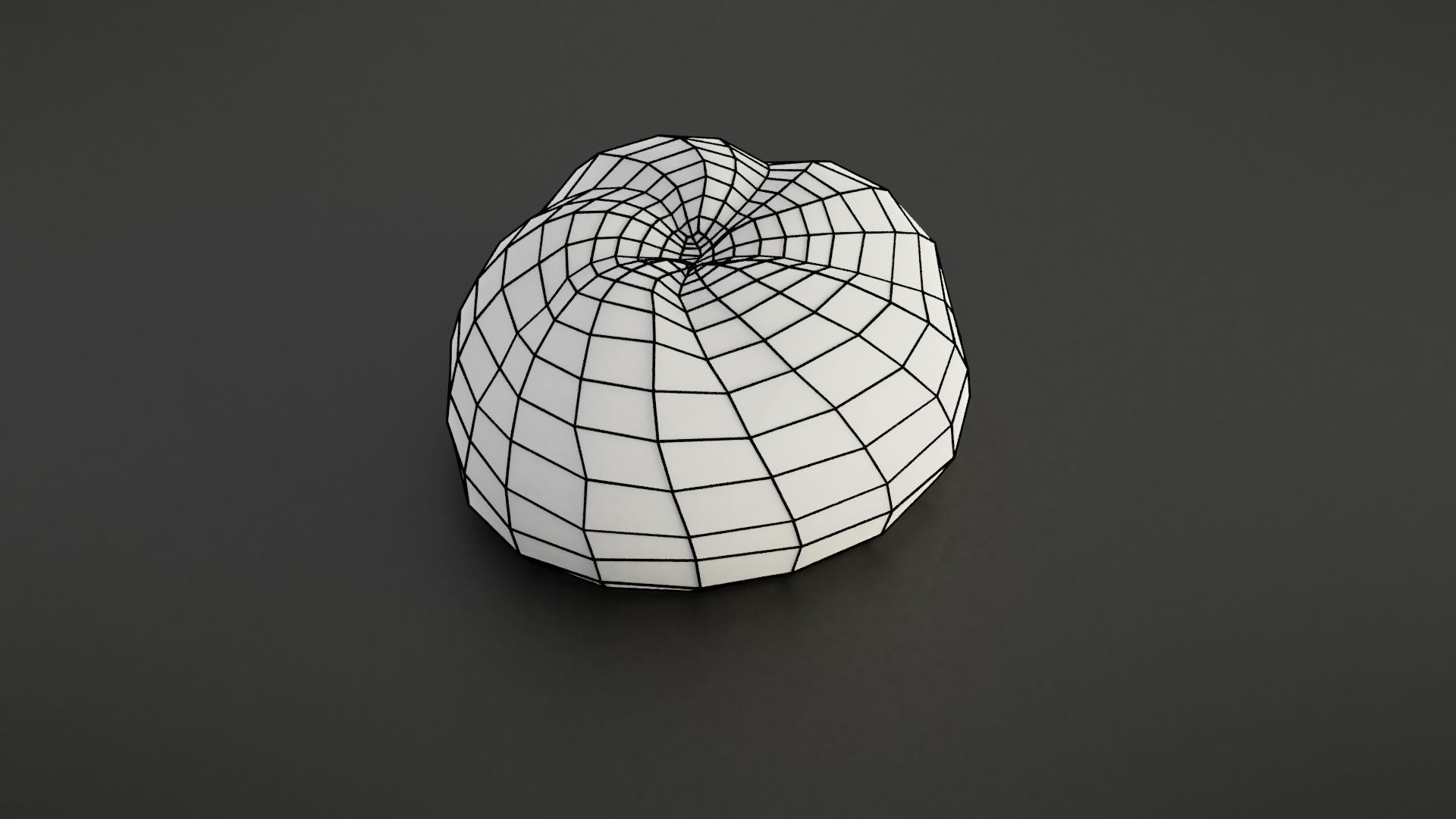 Kaiser bread roll Low-poly 3D model_35