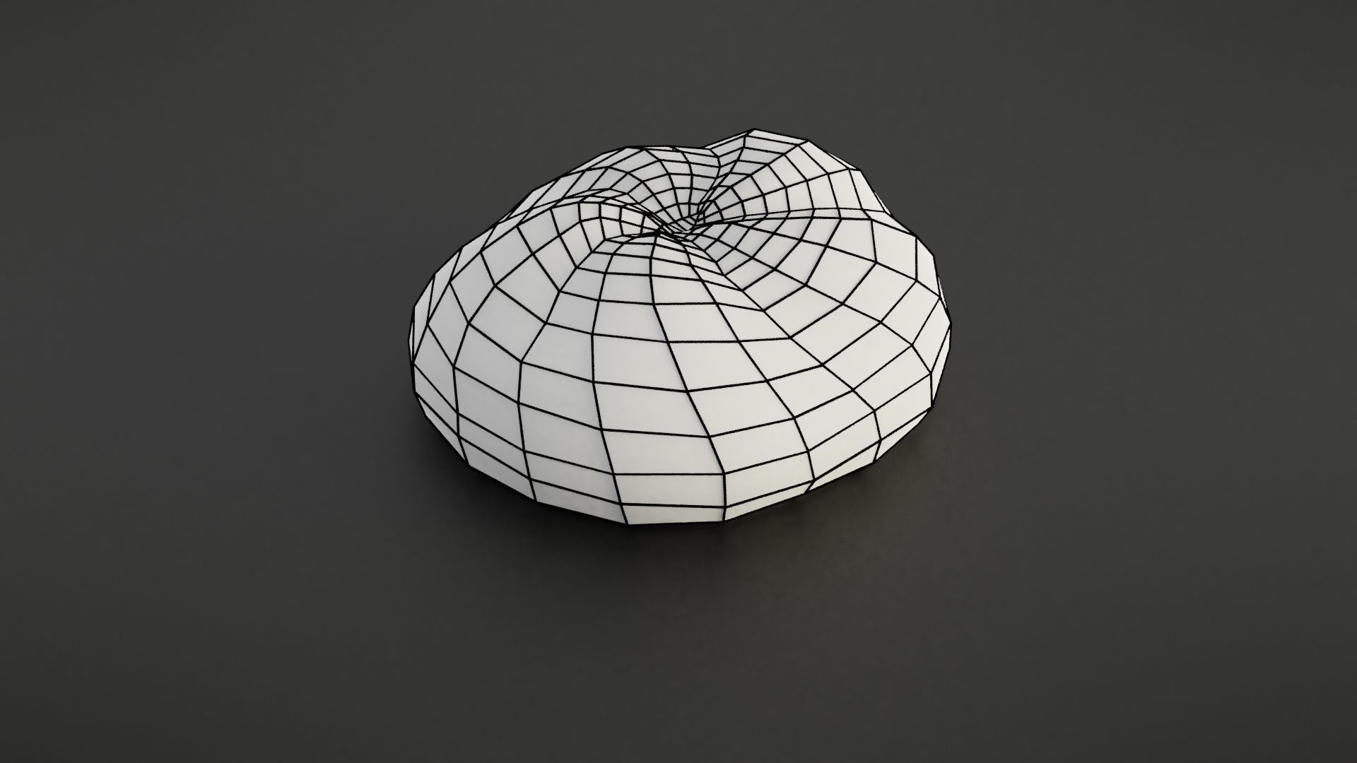 Kaiser bread roll Low-poly 3D model_33