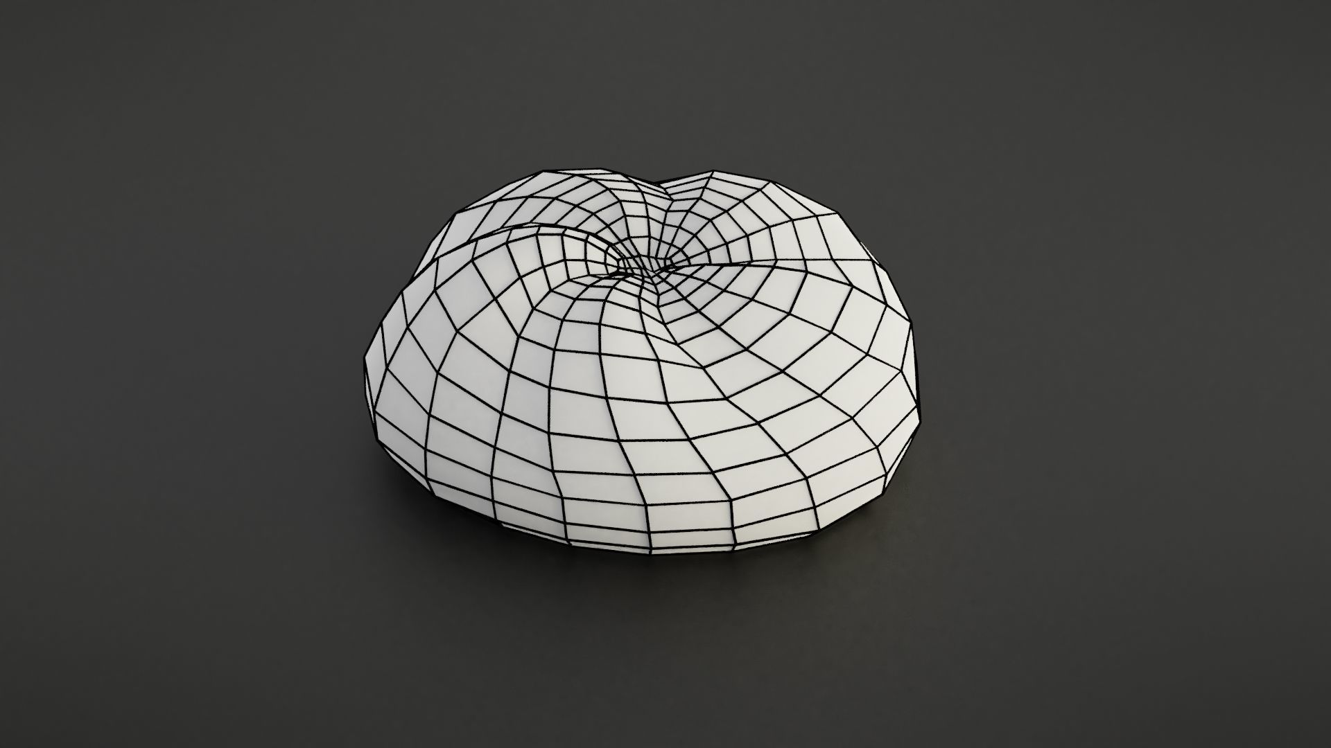 Kaiser bread roll Low-poly 3D model_40