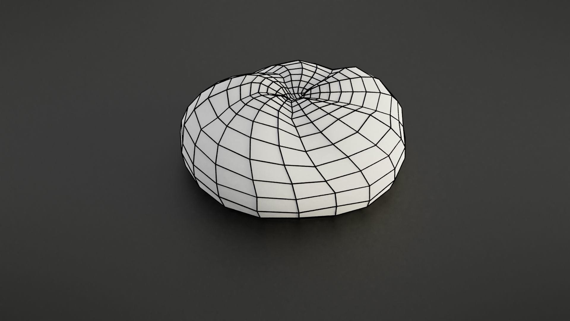 Kaiser bread roll Low-poly 3D model_32