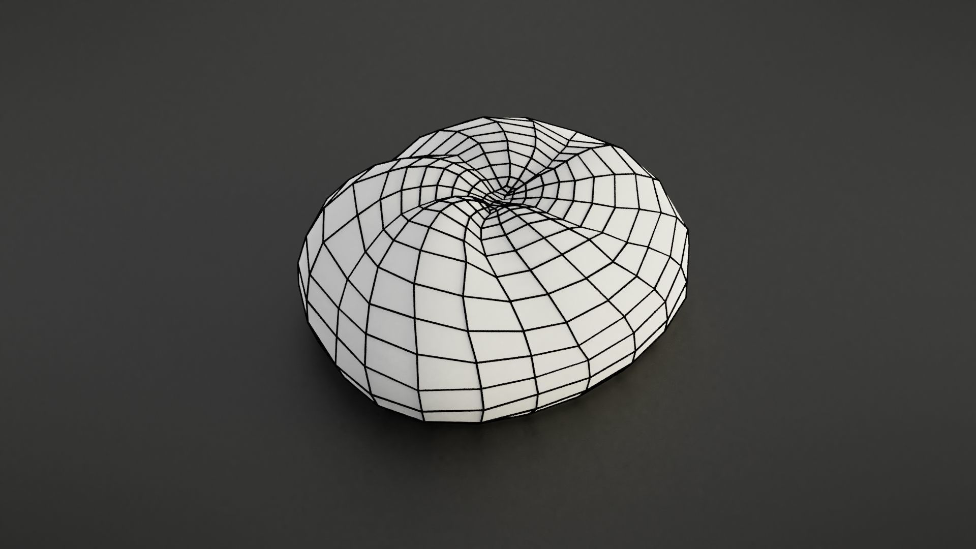 Kaiser bread roll Low-poly 3D model_26