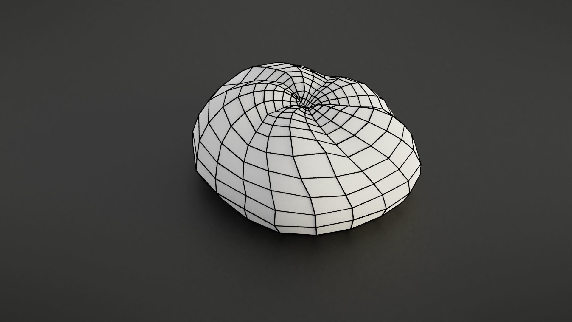 Kaiser bread roll Low-poly 3D model_30