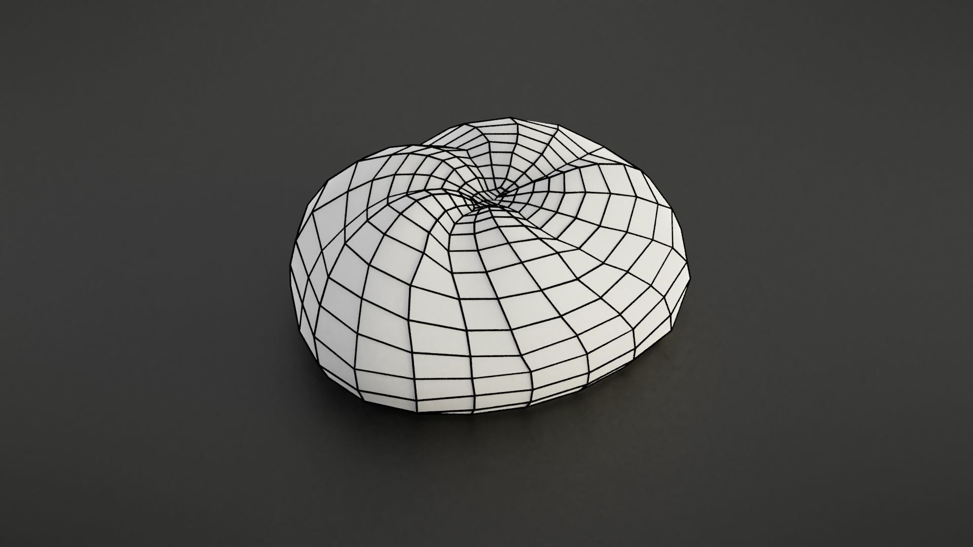 Kaiser bread roll Low-poly 3D model_25