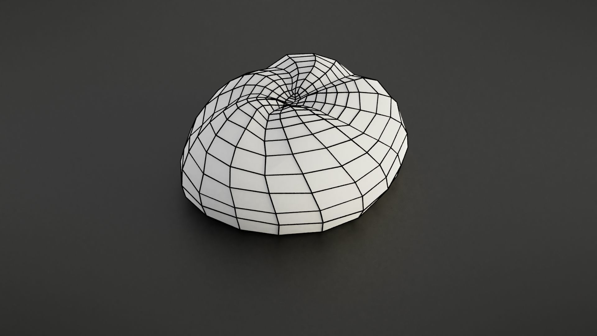 Kaiser bread roll Low-poly 3D model_34