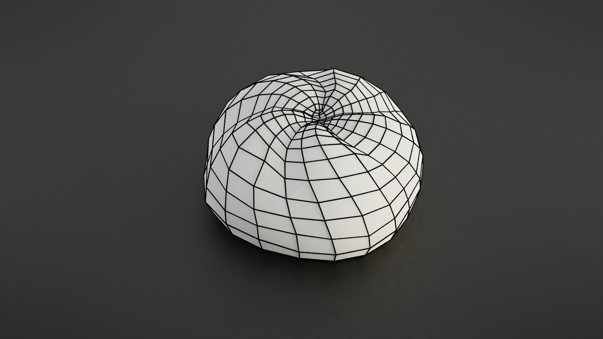 Kaiser bread roll Low-poly 3D model_28