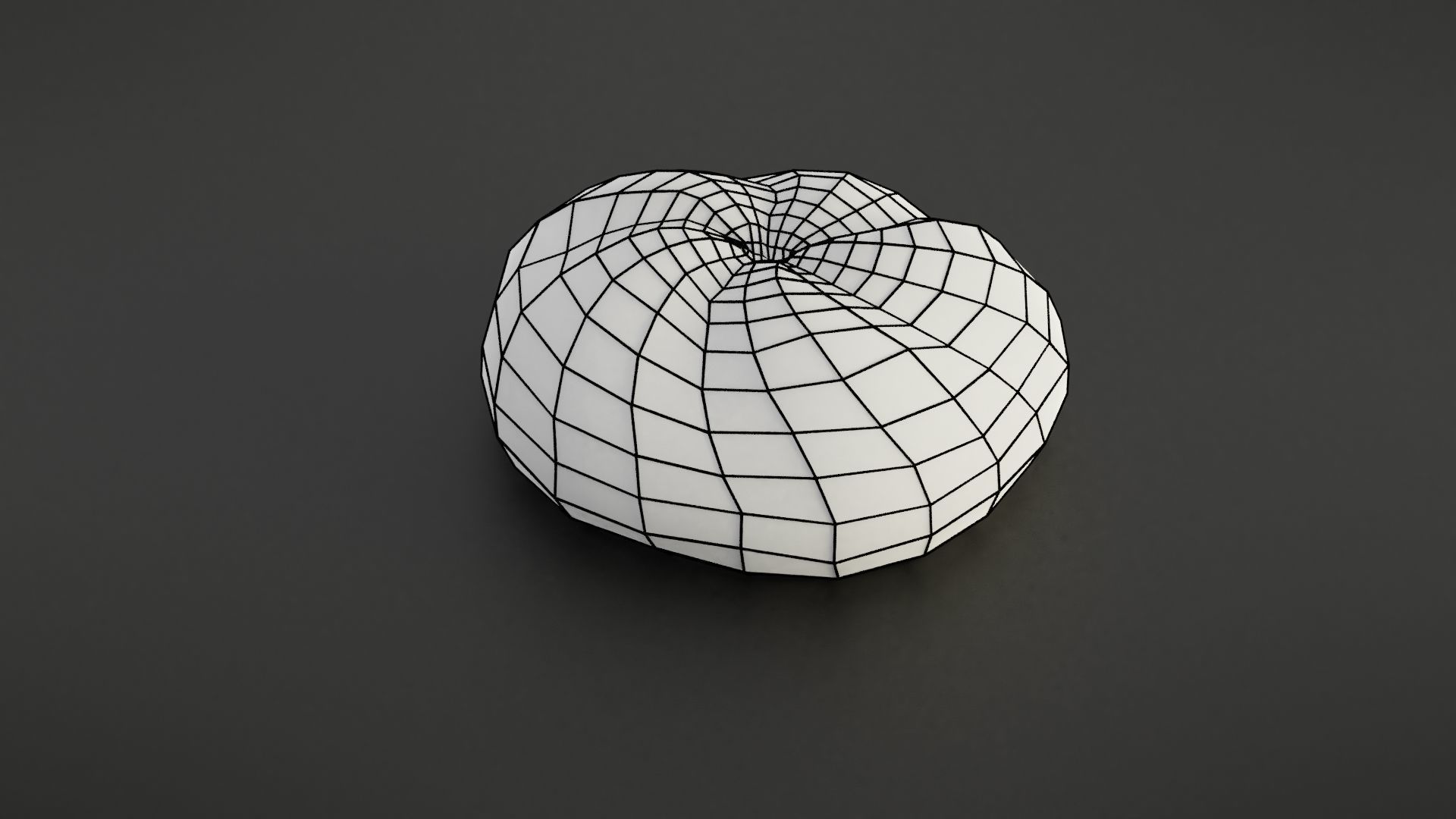 Kaiser bread roll Low-poly 3D model_31