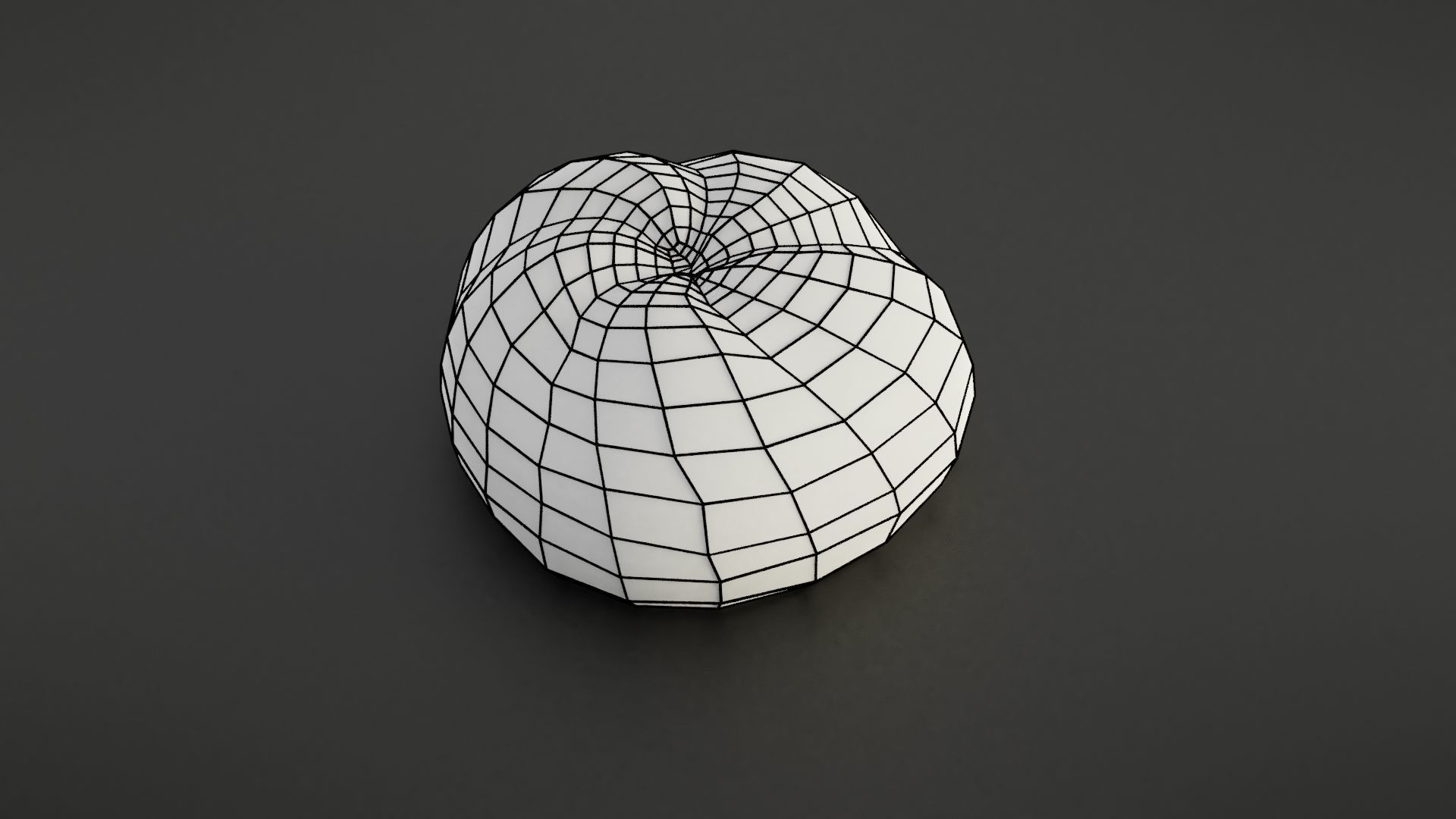 Kaiser bread roll Low-poly 3D model_36