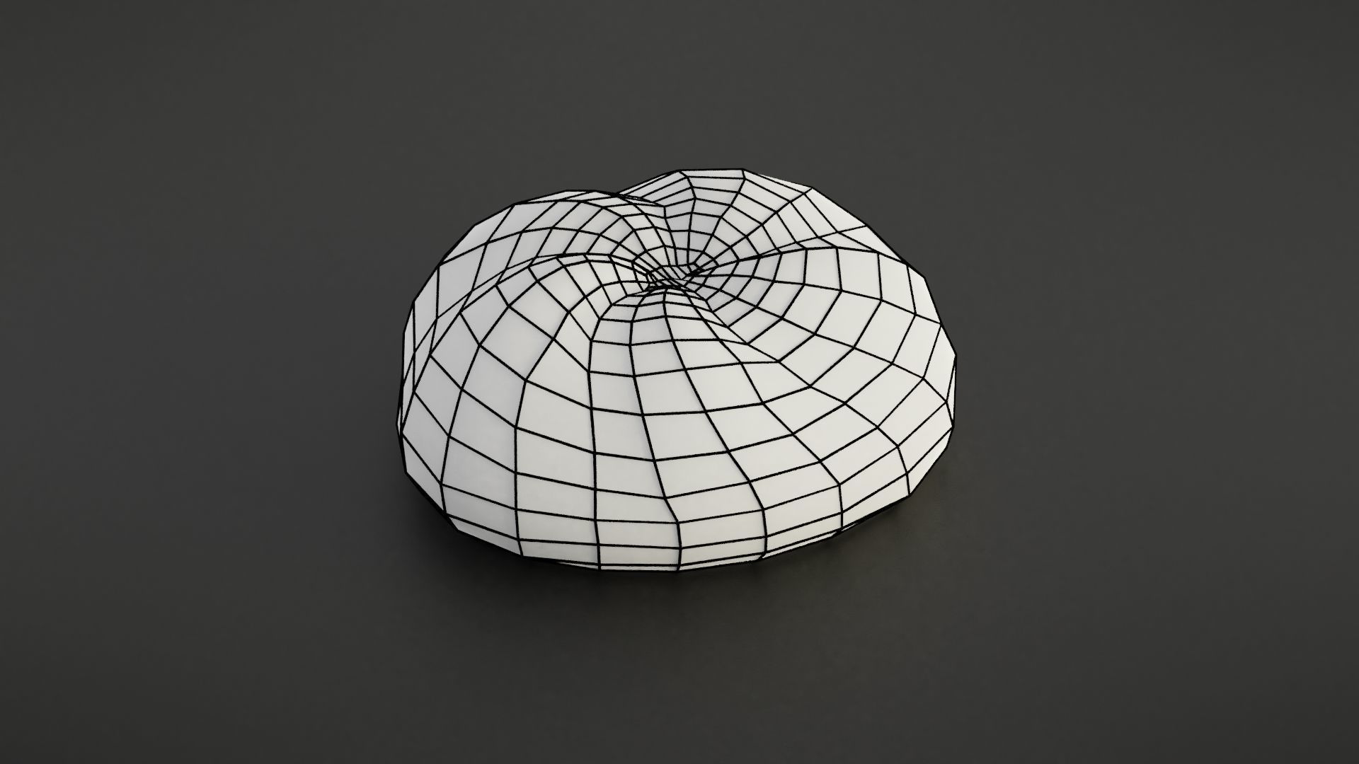 Kaiser bread roll Low-poly 3D model_24