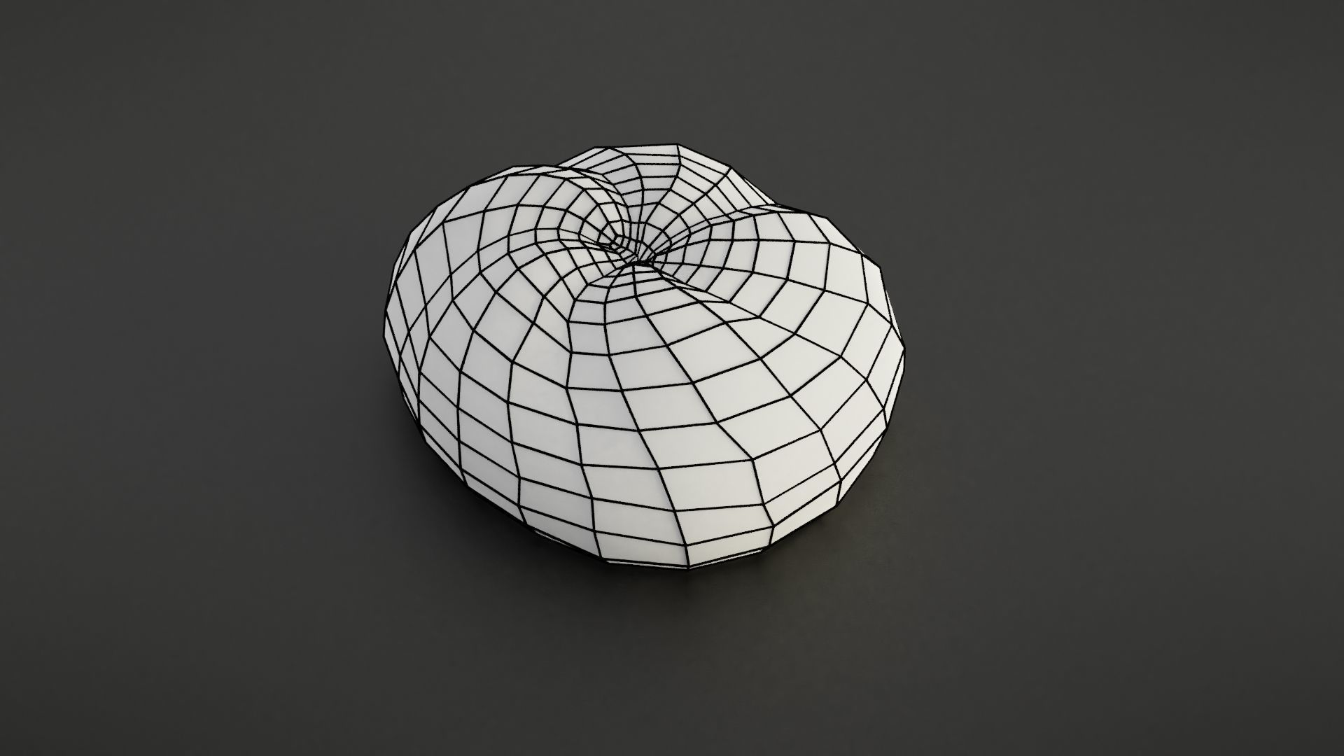 Kaiser bread roll Low-poly 3D model_37