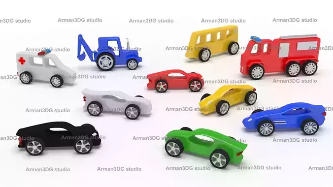 Kids toys Low-poly 3D model
