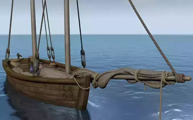 Sailboat with a commodity