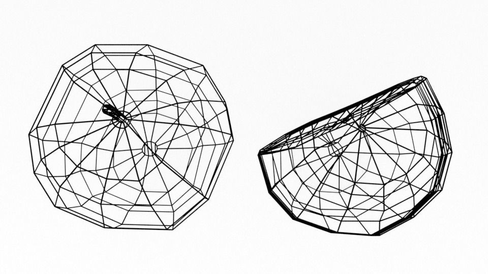 Low Poly Cartoon Apple Low-poly 3D model_6