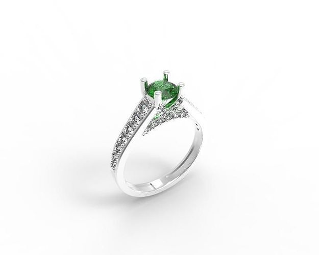 jewelry - ring with stones 3D print model