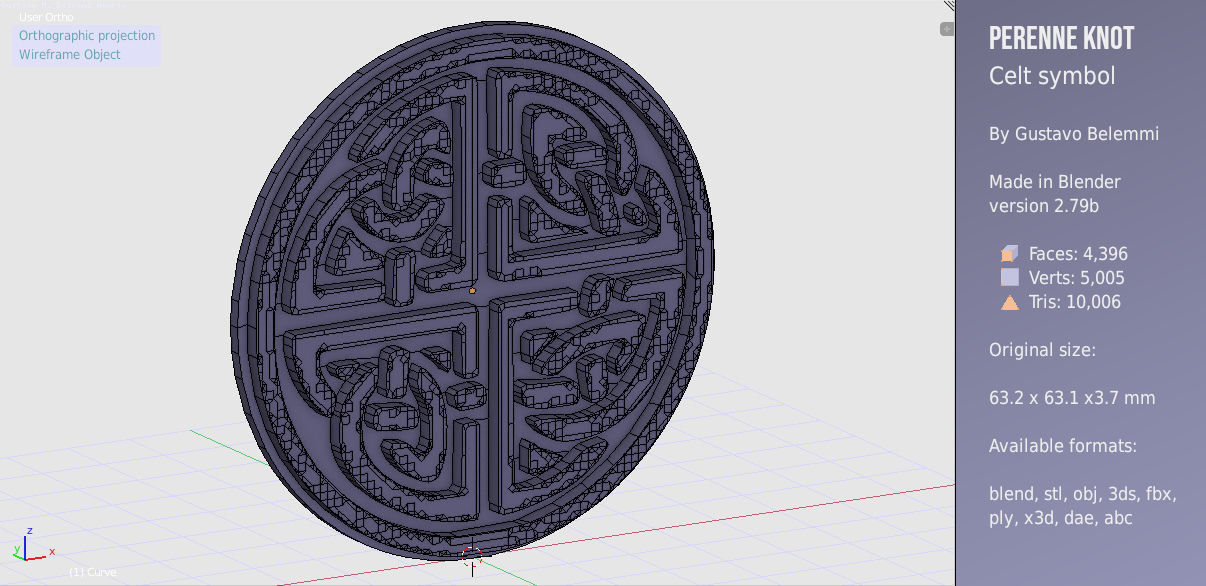 Perenne Knot Celt Symbol 3D print model_10