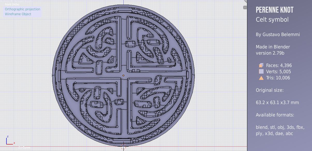 Perenne Knot Celt Symbol 3D print model_8