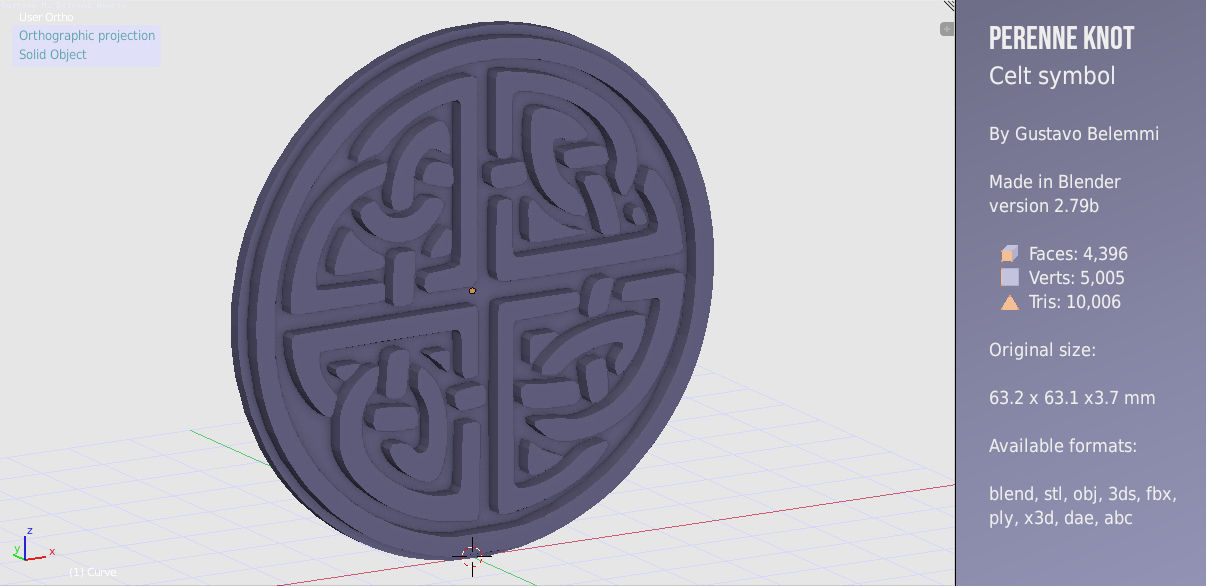 Perenne Knot Celt Symbol 3D print model_11