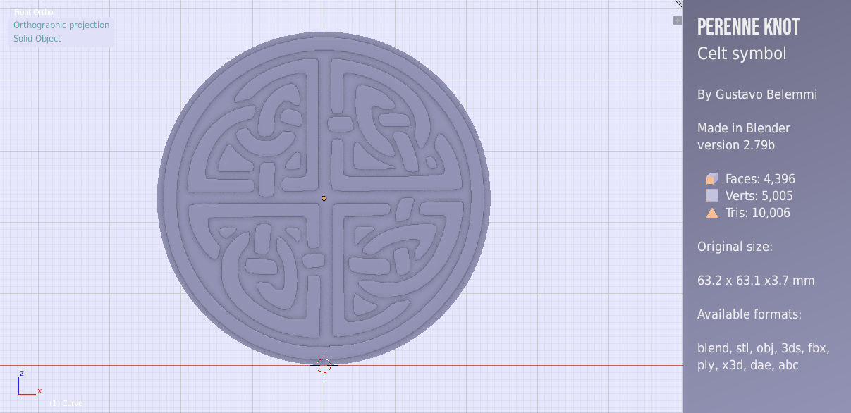 Perenne Knot Celt Symbol 3D print model_5