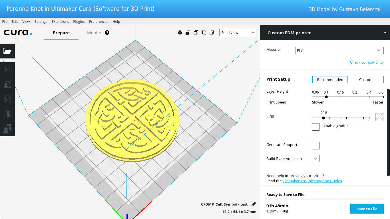 Perenne Knot Celt Symbol 3D print model_4