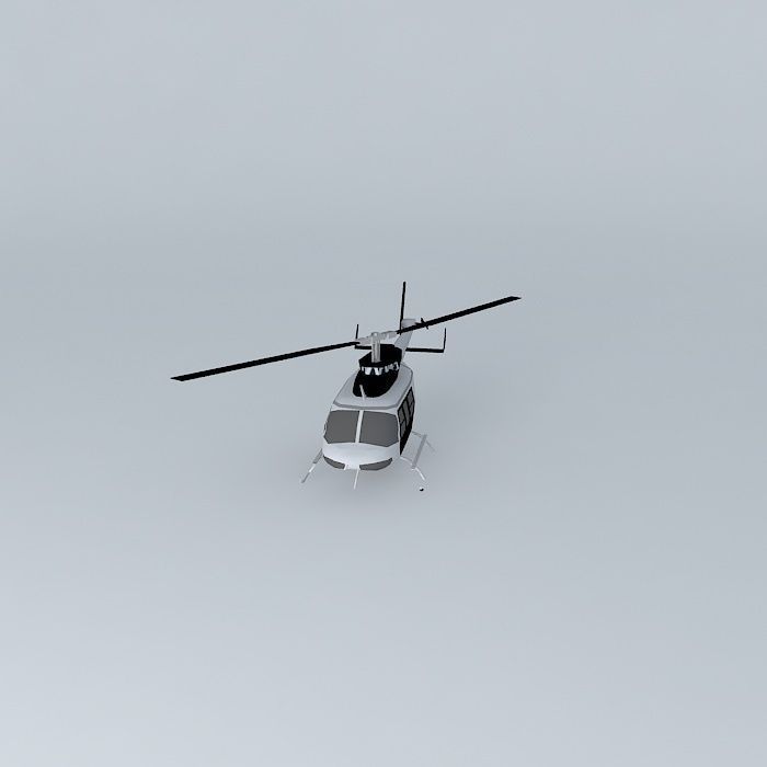 Helicopter at Viracopos Airport 3D model_2