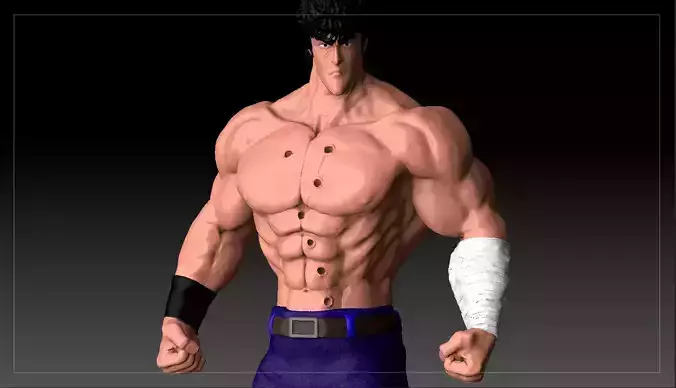 HOKUTO NO KEN KENSHIRO KEN IL GUERRIERO 3D PRINTER DOWNLOAD  STL 3D print model