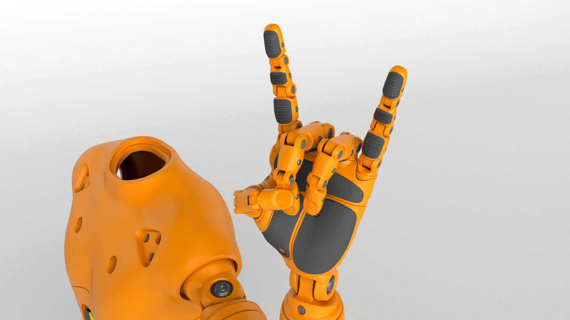 Crash Test Dummy Robot Android mechanical hand 3D model_12