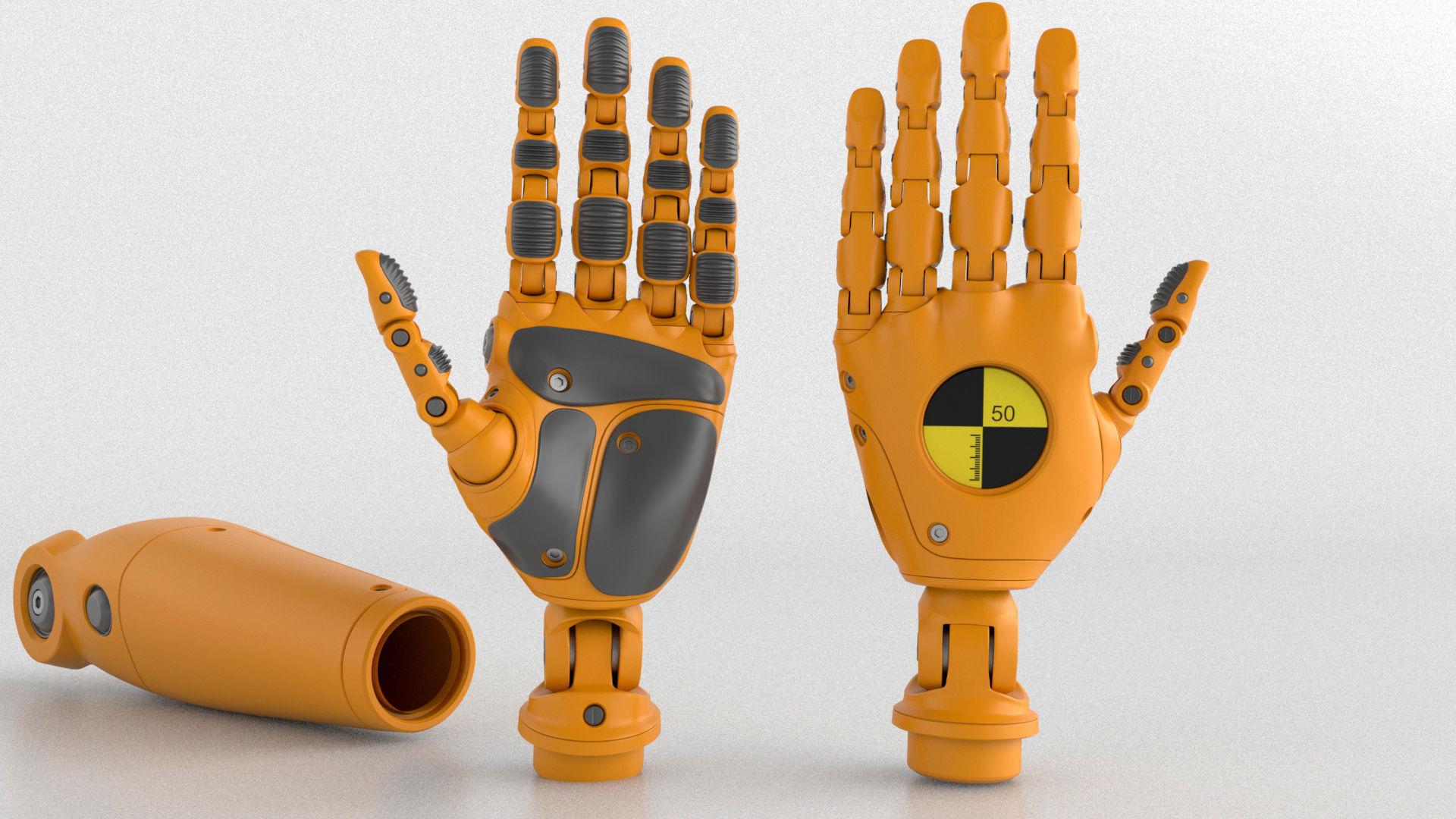Crash Test Dummy Robot Android mechanical hand 3D model_5