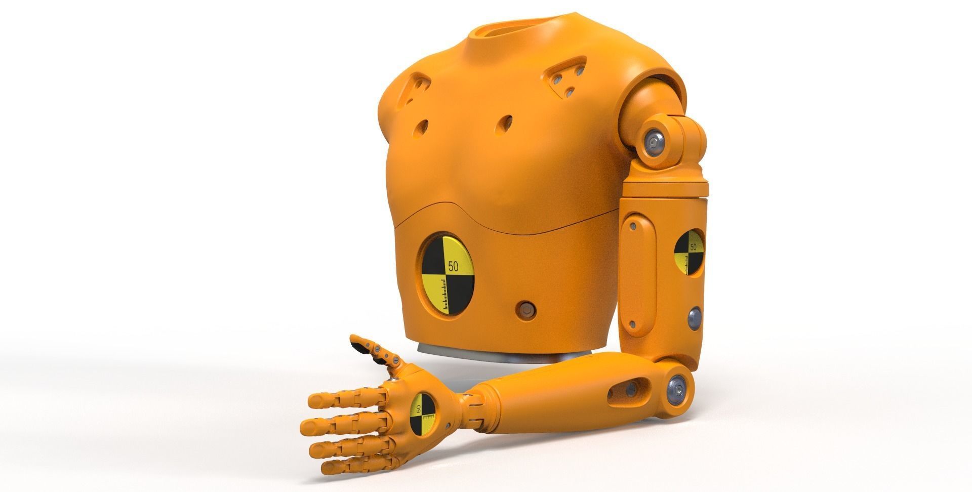 Crash Test Dummy Robot Android mechanical hand 3D model_13